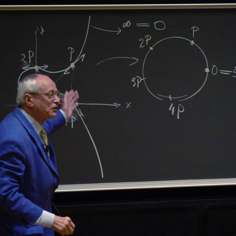 Jean-Pierre Serre giving his Abel lecture at The University of Oslo, Abel Laureate 2003