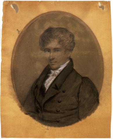 The only portrait ever painted of Niels Henrik Abel was painted by Johan Gørbitz in 1826. 
Copyright: Universitetet i Oslo